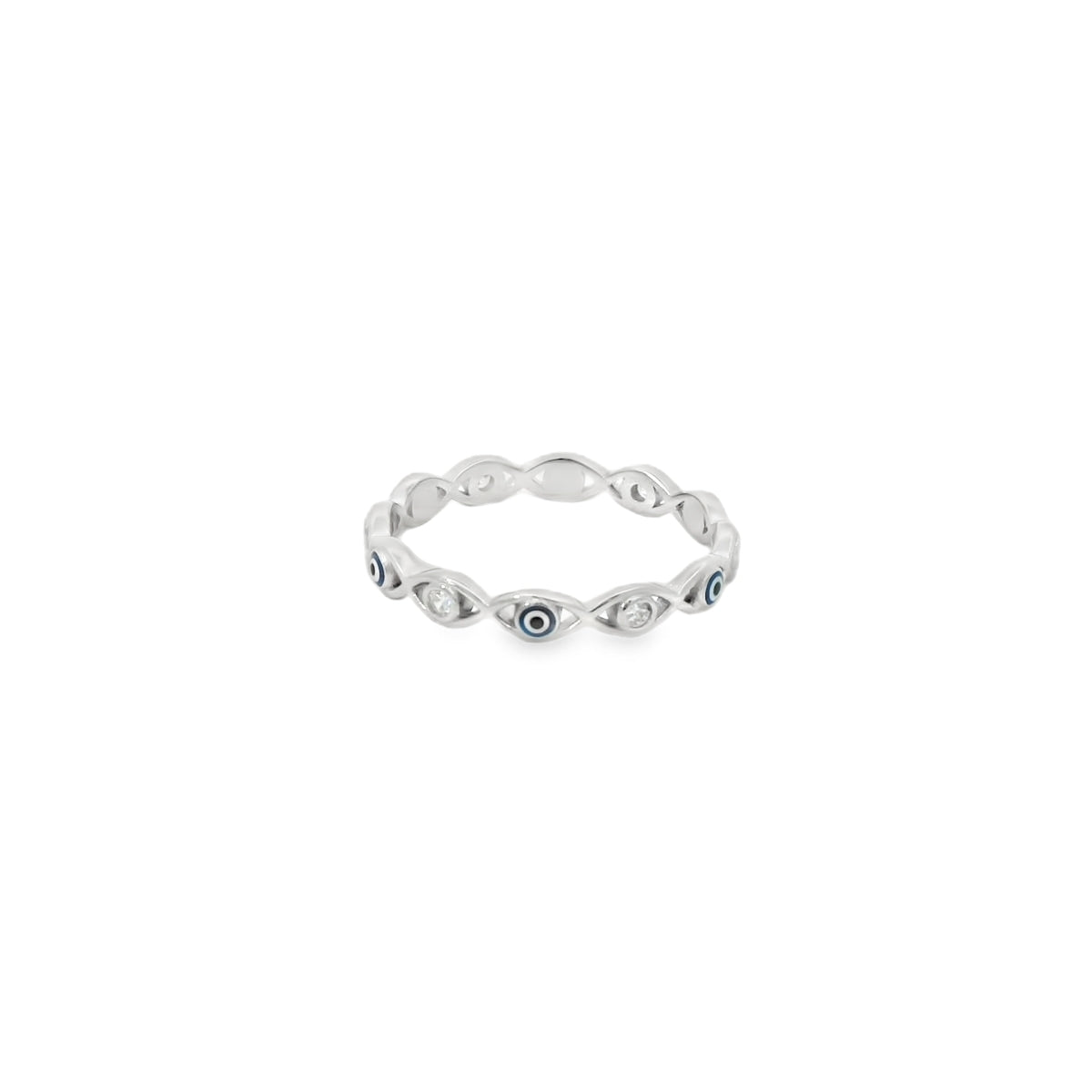 Sterling silver Evil eye ring