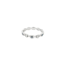 Load image into Gallery viewer, Sterling silver Evil eye ring