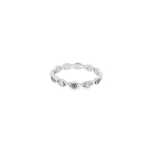 Sterling silver Evil eye ring