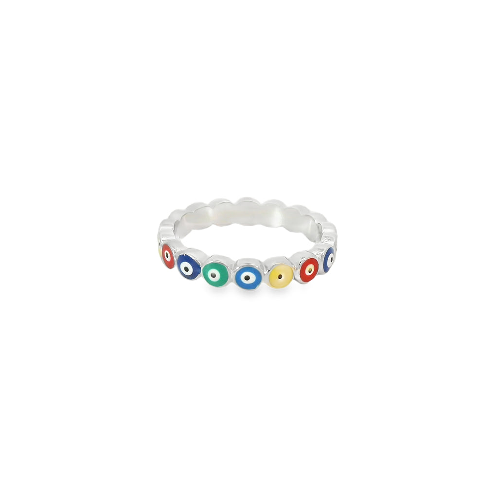 Multi Colored Evil Eye Ring