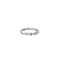 White Evil Eye Heart Ring with Cubic Zirconia