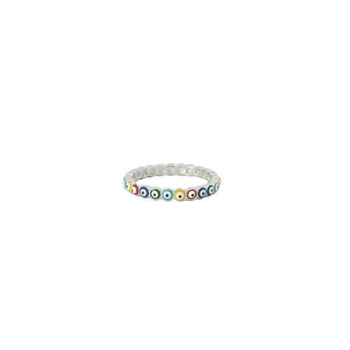 Multi-Colored Evil Eye ring