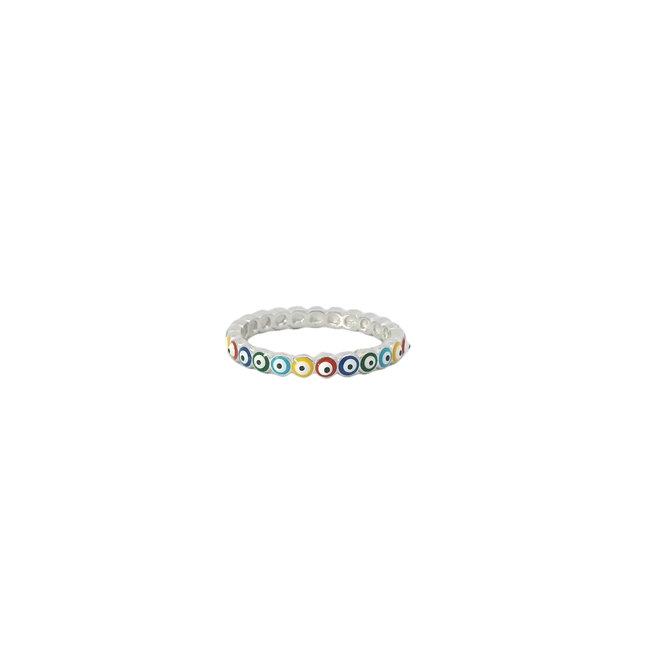 Multi-Colored Evil Eye ring