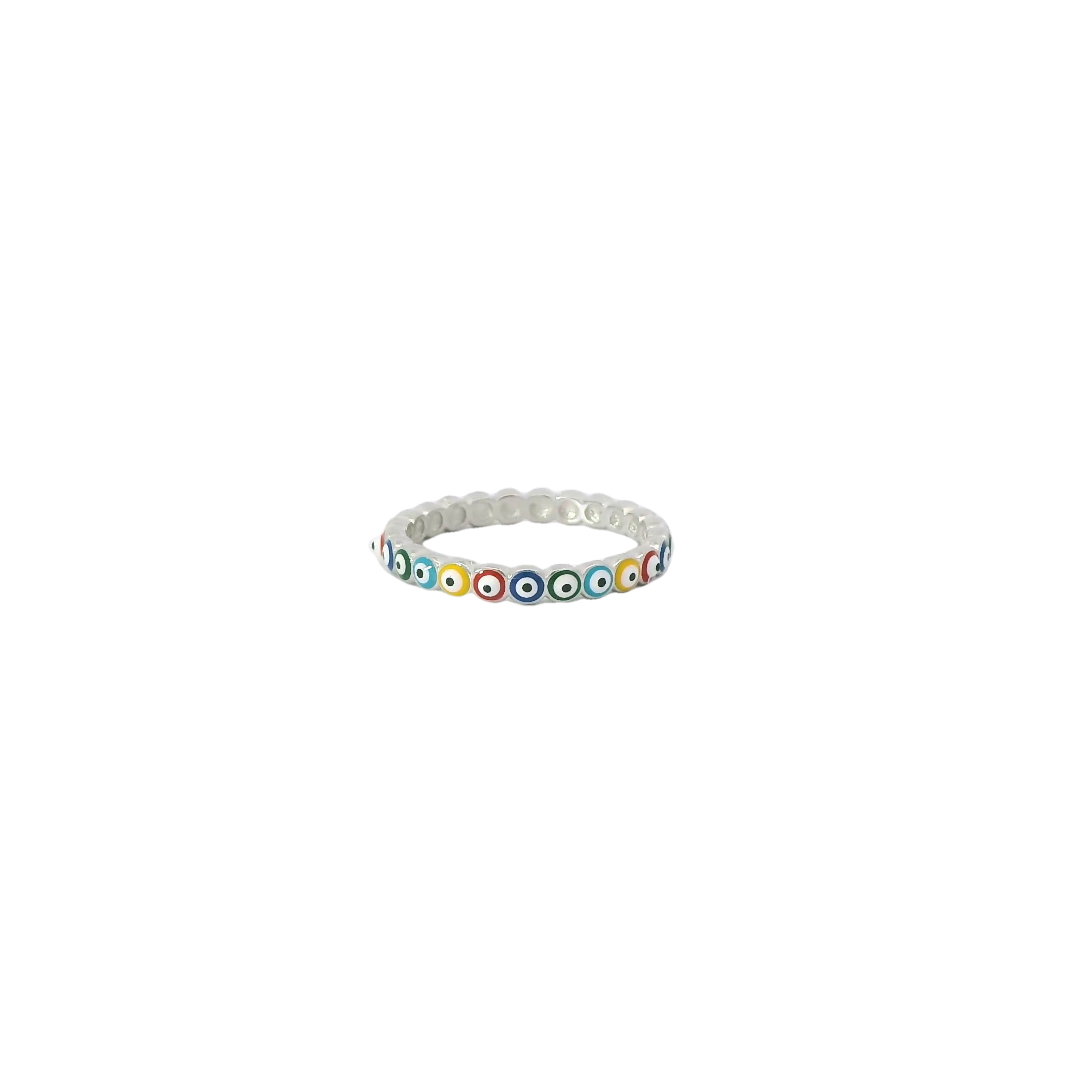Multi-Colored Evil Eye ring