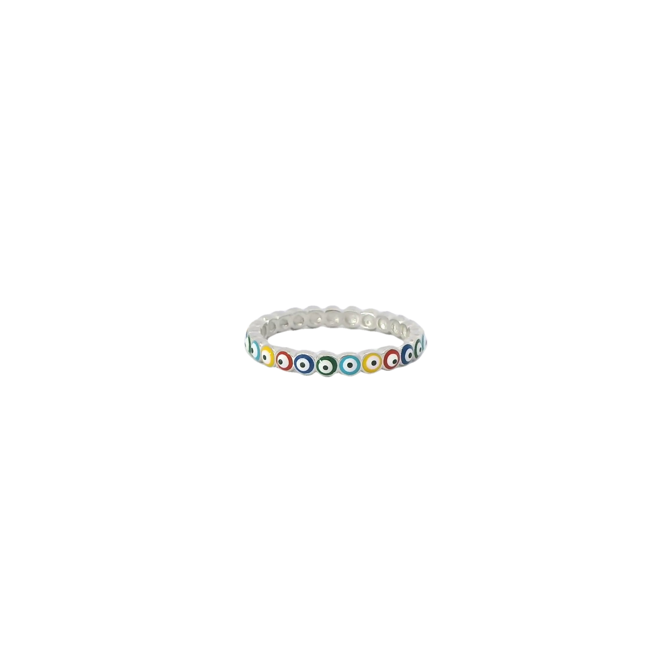 Multi-Colored Evil Eye ring