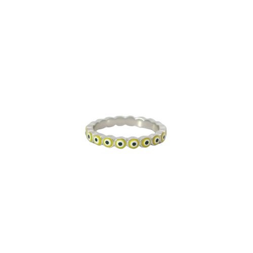Yellow Evil Eye ring