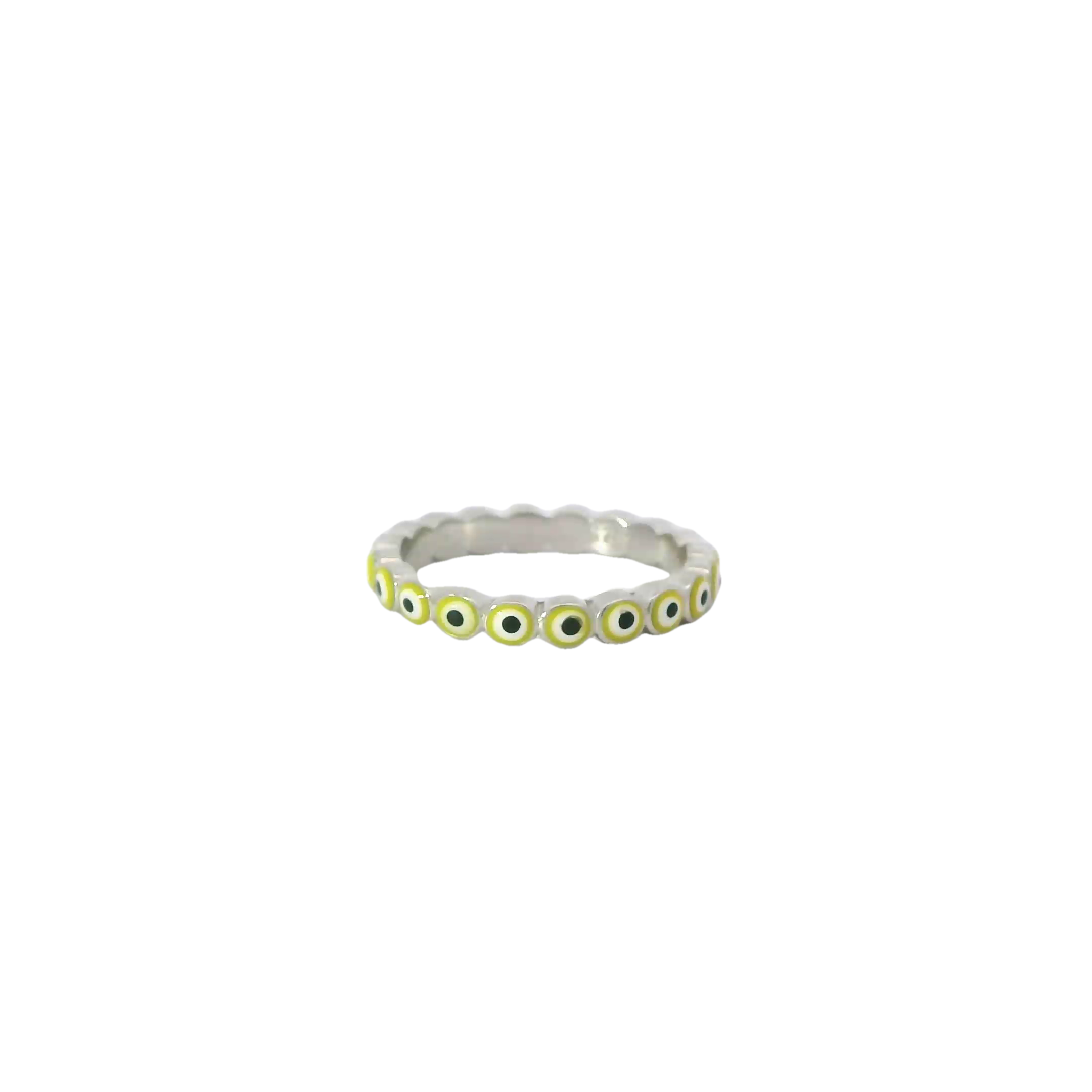 Yellow Evil Eye ring