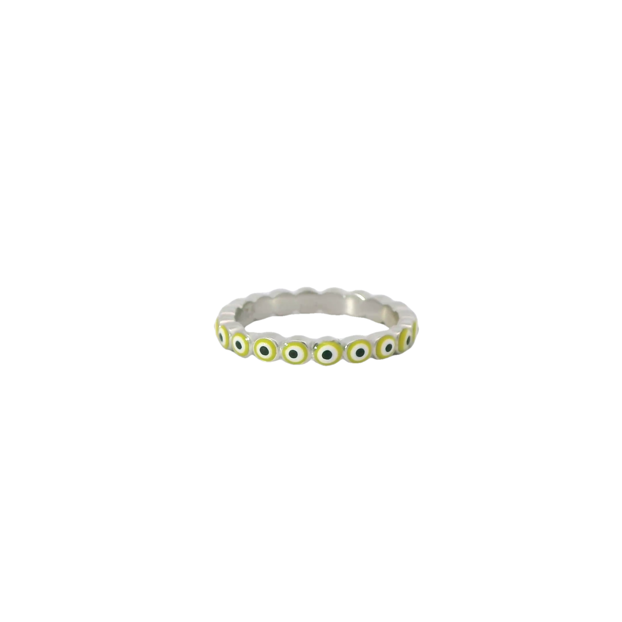 Yellow Evil Eye ring