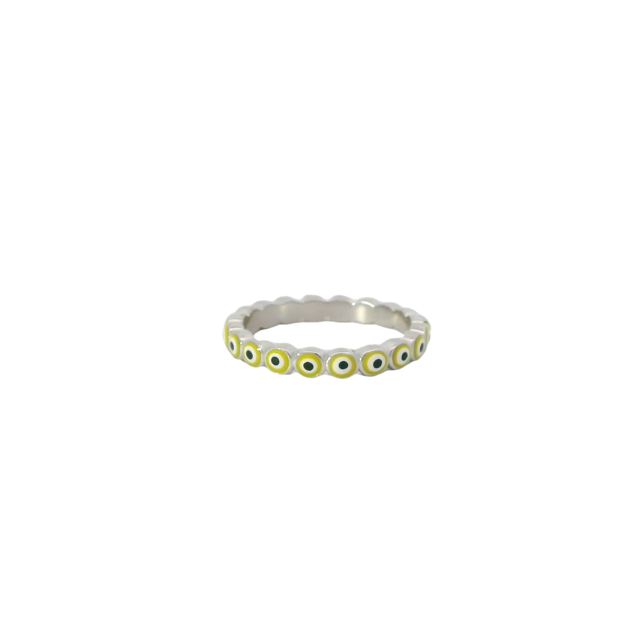 Yellow Evil Eye ring