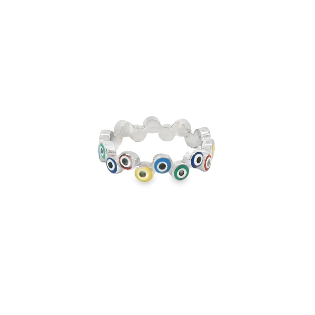 Multi Colored Evil Eye Ring