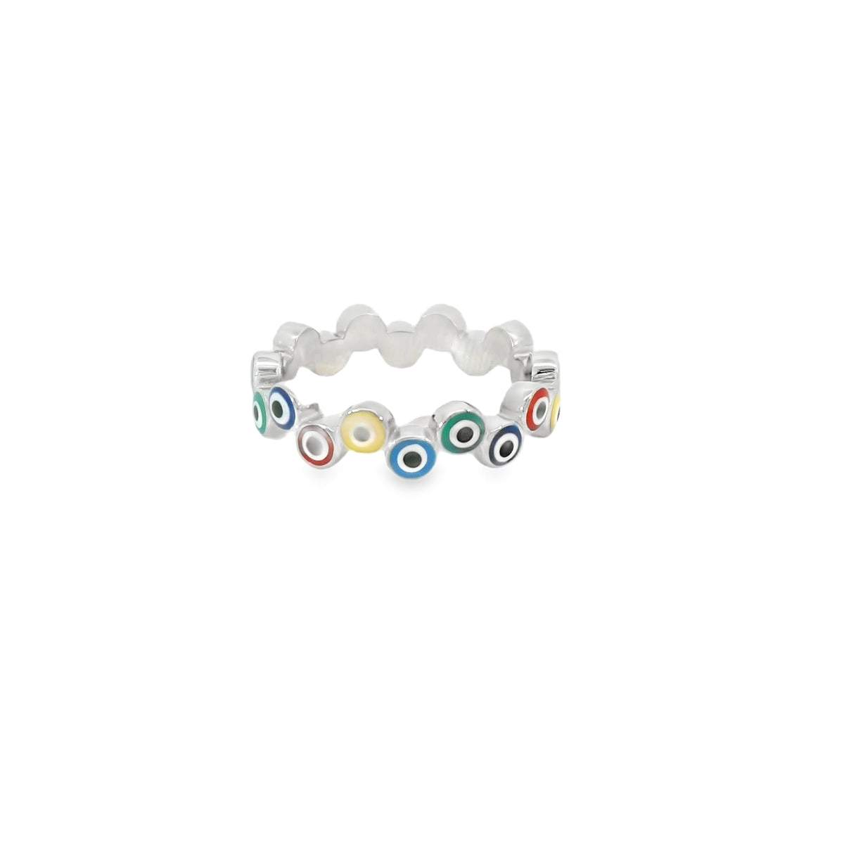 Multi Colored Evil Eye Ring