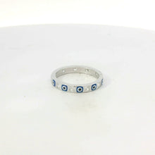 Load image into Gallery viewer, Sterling silver evil eye ring