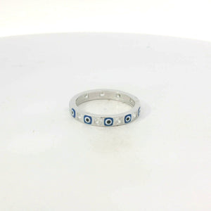 Sterling silver evil eye ring