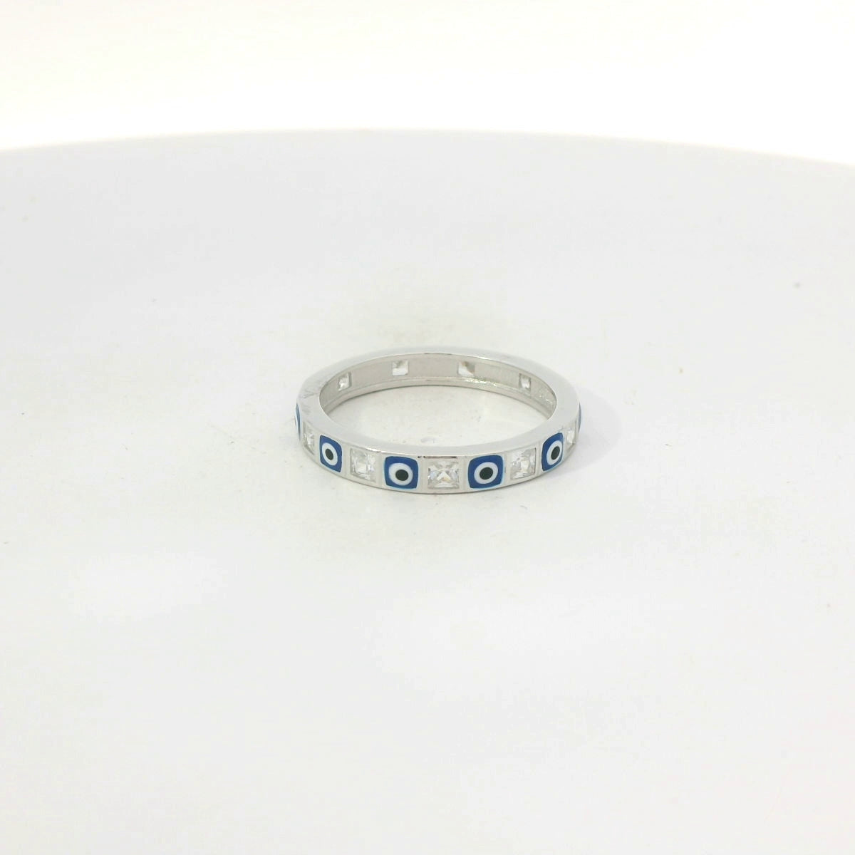 Sterling silver evil eye ring