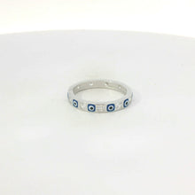 Load image into Gallery viewer, Sterling silver evil eye ring