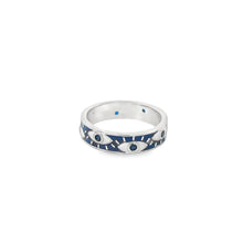 Load image into Gallery viewer, Sterling silver evil eye ring