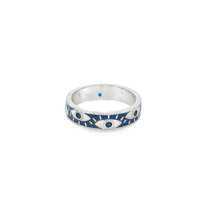 Sterling silver evil eye ring