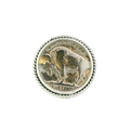Buffalo nickel sterling silver ring with rope