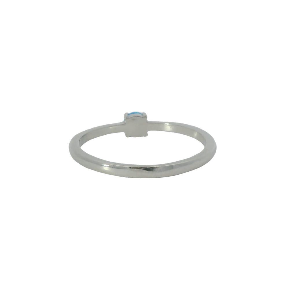 Blue Lab Opal Sterling Silver Ring