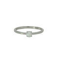 White Lab Opal Sterling Silver Ring