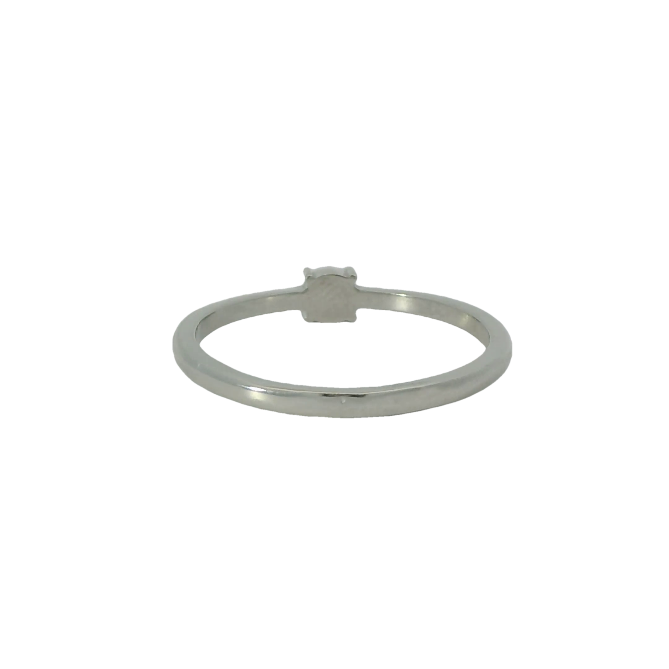 White Lab Opal Sterling Silver Ring