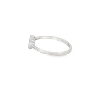 Load image into Gallery viewer, White lab opal heart cubic zirconia sterling silver ring