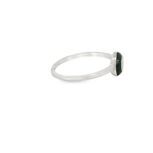 Load image into Gallery viewer, Blue lab opal with black enamel ring