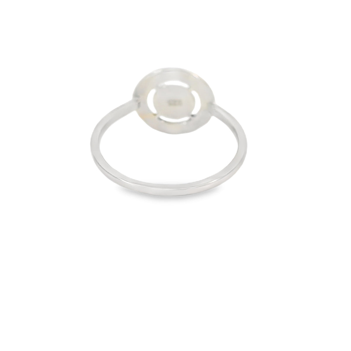 Blue lab opal with blue enamel ring