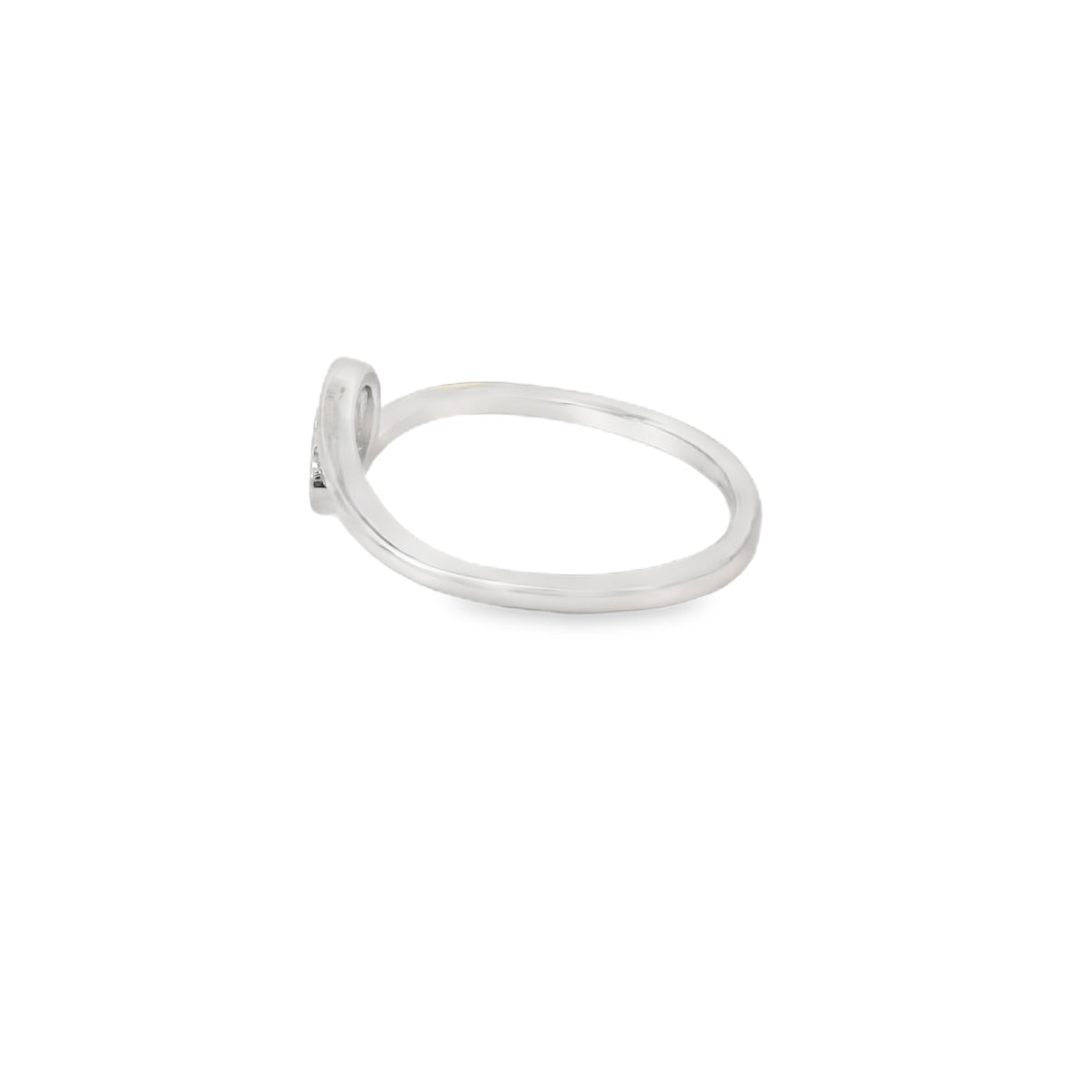 Blue lab opal heart sterling silver ring
