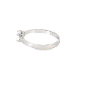 Round 6mm White Lab Opal Ring