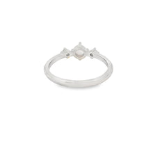 Load image into Gallery viewer, Round white lab opal cubic zirconia ring