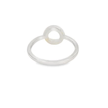Load image into Gallery viewer, White Lab Opal Circle Sterling Silver Ring