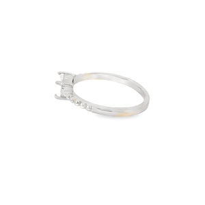 White lab opal heart sterling silver ring