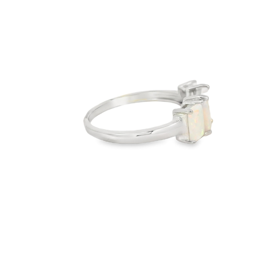 White Lab Opal Ring