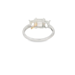 White Lab Opal Ring