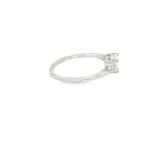 Load image into Gallery viewer, White lab opal heart cubic zirconia sterling silver ring