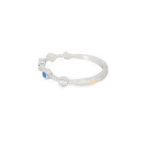 Load image into Gallery viewer, Blue Lab Opal Circles Sterling Silver Ring