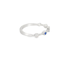 Load image into Gallery viewer, Blue Lab Opal Circles Sterling Silver Ring