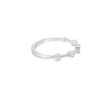 Load image into Gallery viewer, White Lab Opal Circles Sterling Silver Ring