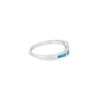 Load image into Gallery viewer, Lab Opal Ring With Cubic Zirconia (Blue)