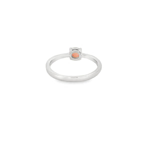 Round 6mm Pink Lab Opal Ring