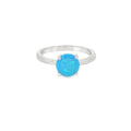 Round 8mm Blue Lab Opal Ring