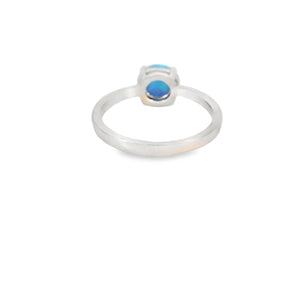 Round 8mm Blue Lab Opal Ring