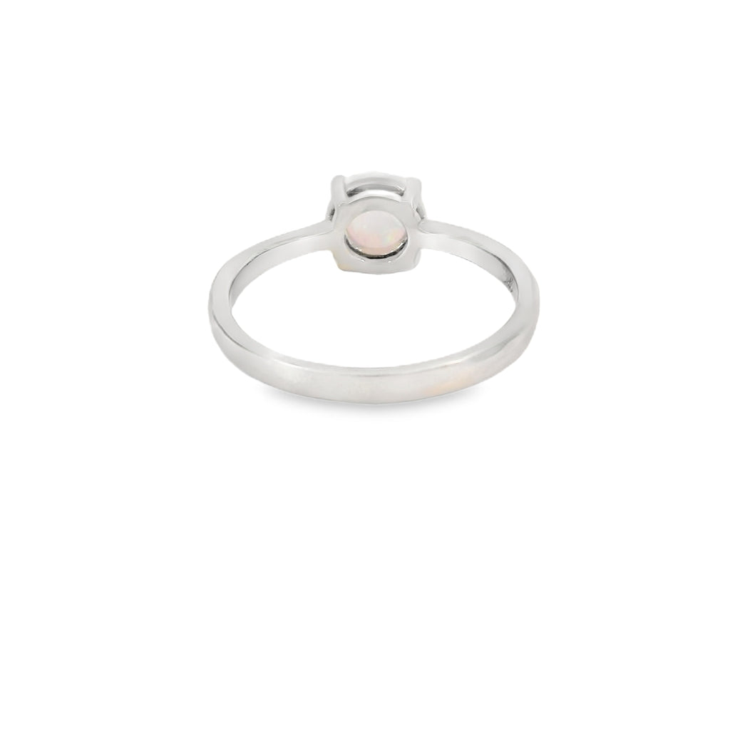 Round 8mm Blue Lab Opal Ring