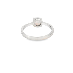 Round 8mm Blue Lab Opal Ring