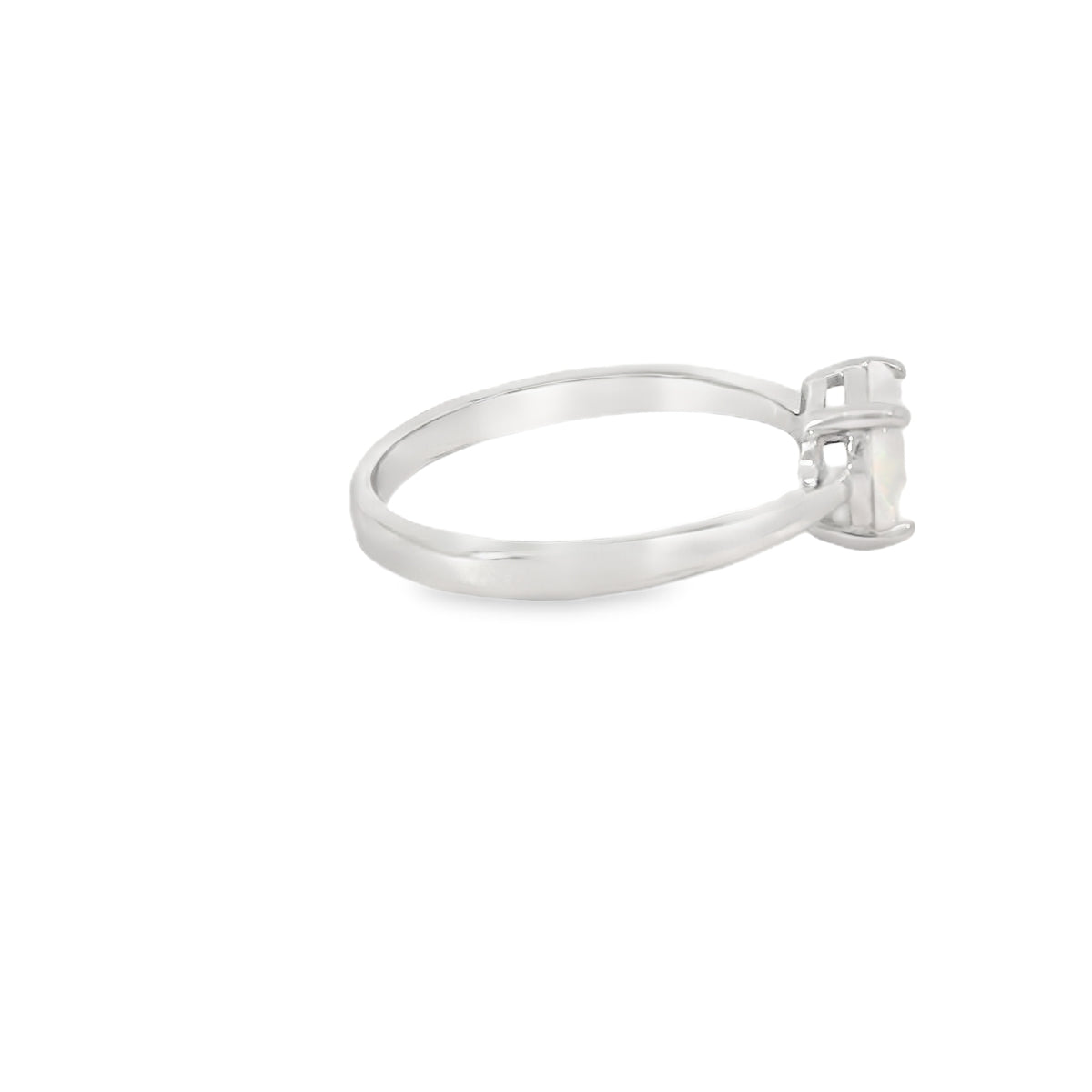 Round 8mm Blue Lab Opal Ring