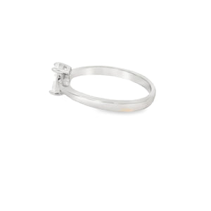 White Lab Opal 8x6mm Oval Ring