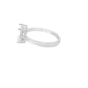 Square White Lab Opal Ring