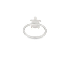 Load image into Gallery viewer, Blue lab opal turtle sterling silver ring