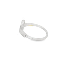 Load image into Gallery viewer, White lab opal cross sterling silver ring